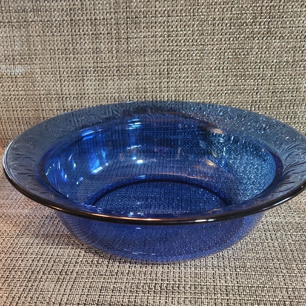 Beautiful Large Cobalt Blue Glass Bowl - Picture 1 of 5